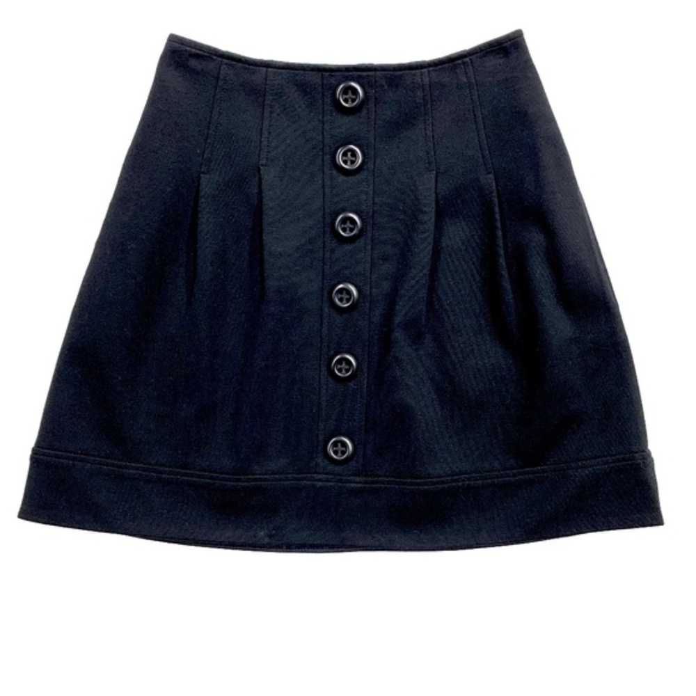Nanette Lepore Black Button Skirt  Size 0